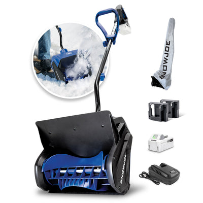 Snow Joe 24-Volt* IONMAX Cordless Snow Shovel Bundle | W/ 4.0-Ah Battery, Charger, Battery Holder, and Cover
