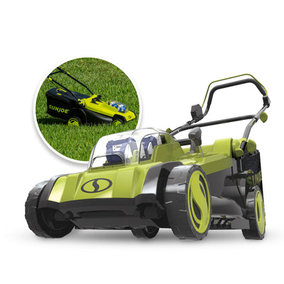 Sun Joe 48-Volt* IONMAX Cordless Lawn Mower Kit W/ Collection Bag | 17-inch | 6-Position | W/ 2 x 4.0-Ah Batteries + Charger