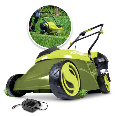 Sun Joe 28-Volt Cordless Walk-Behind Push Lawn Mower | 14-inch | 5.0-Ah Battery | 3-Position Height Adjustment