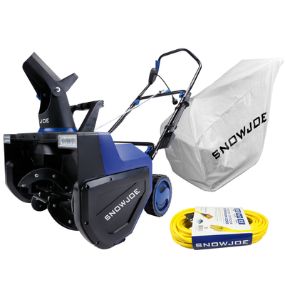 Snow Joe SJ627E-BDL Electric Snow Blrower Bundle | 22-Inch | 15-Amp | W/ Dual LED Lights, Protective Cover, and Extension Cord