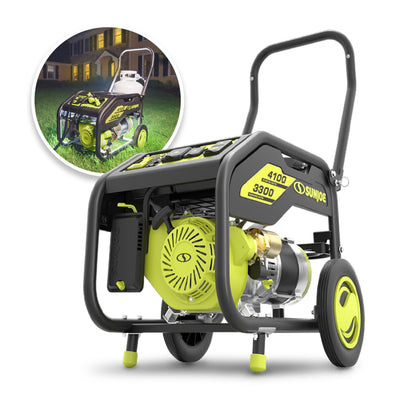 Power Joe Portable Propane Generator | Push-Button Electric + Recoil Start | Power Cooling System | 4100 Starting Watt | 3300 Running Watt | W/ Cover, Extension Cord, Magnetic DipStick, 24V 2.0-Ah Battery and Charger