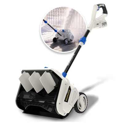 Snow Joe 20-Volt ECOSHARP Cordless Snow Shovel with Wheels | 12-Inch Clearing Width | W/ 4000 mAh Battery (4.0-Amp) + Charger