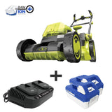Sun Joe 48-Volt* IONMAX Cordless Brushless Lawn Mower Kit | 16-Inch | 12-Gallon Collection Bag | Comfort Grip | 6-Position Height Adjustment | W/ 2 x 4.0-Ah Batteries + Charger thumbnail 1