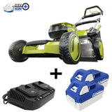 Sun Joe 24V-X2-21LMSP 48-Volt* IONMAX Cordless Self-Propelled Lawn Mower | 20-inch | 7-Position | Collection Bag | Mulching Plug | W/ 2 x 4.0-Ah Batteries + Charger thumbnail 1