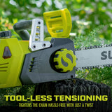 Sun Joe 24V-X2-CS16-MAX 48-Volt* IONMAX Cordless Chain Saw Kit | 16-Inch | Replacement Chain Included | W/ 2 x 2.0-Ah Batteries and Charger thumbnail 7