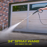 Sun Joe SPX3000 XTREAM® Electric Pressure Washer | 14.9-Amp | XTREAM Triple Action Power | Brass Fittings thumbnail 8