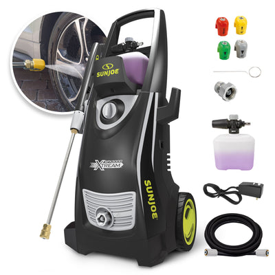 Sun Joe SPX3000 XTREAM® Electric Pressure Washer | 14.9-Amp | XTREAM Triple Action Power | Brass Fittings