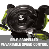Sun Joe 24V-X2-21LMSP 48-Volt* IONMAX Cordless Self-Propelled Lawn Mower | 20-inch | 7-Position | Collection Bag | Mulching Plug | W/ 2 x 4.0-Ah Batteries + Charger thumbnail 7
