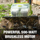 Sun Joe 48-Volt* IONMAX Cordless Garden Tiller + Cultivator Kit | W/ 2 x 4.0-Ah Batteries + Dual Port Charger thumbnail 8